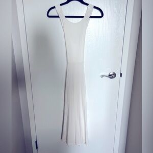 Aritzia Wilfred Beach Dress open back criss cross creme S